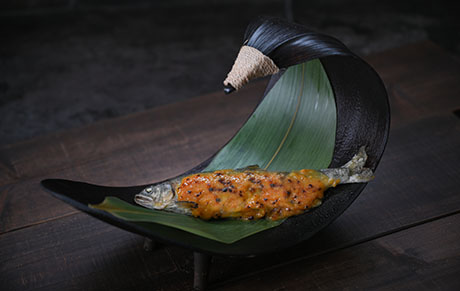 Ayu fish grilled with miso