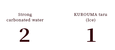 Strong
                        carbonated water 2:1 KUROUMA taru(Ice)