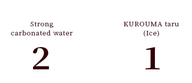 Strong
carbonated water 2:1 KUROUMA taru(Ice)