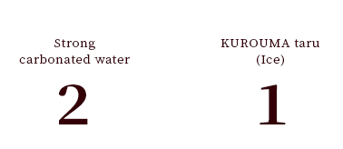 Strong
                        carbonated water 2:1 KUROUMA taru(Ice)